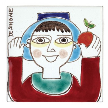 Decorative tile Folk Man with Fruit TZT685FK-04 Decorative tile Folk Man with Fruit TZT685FK-04
